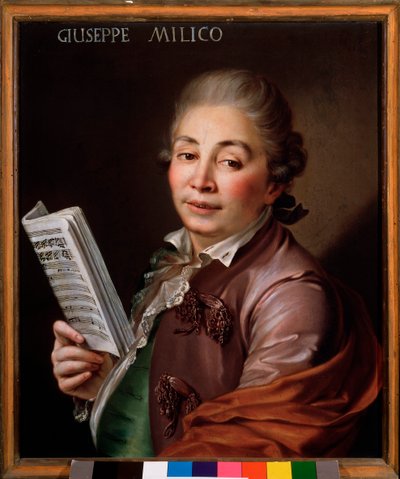 Portrait of Giuseppe Millico, Italian castrato by Unknown artist