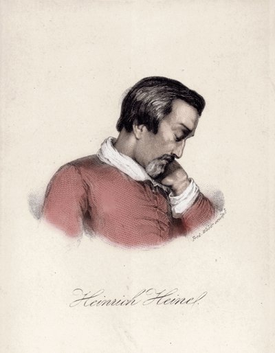 Portrait of Heinrich Heine, German writer by Unknown artist