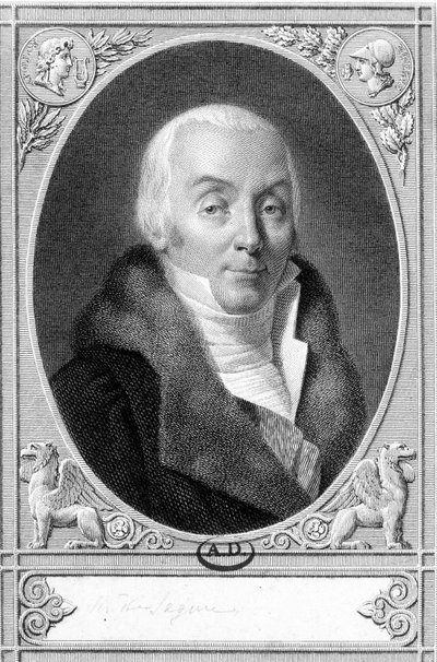 Portrait of Henri Philippe Marquis de Ségur, Marshal of France and Secretary of State for War under Louis XVI. Engraving of the 18th century by Unknown artist