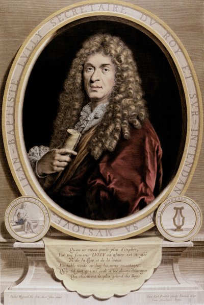 Portrait of Jean Baptiste Lully (Giovanni Battista Lulli) (1632-1687). by Unknown artist