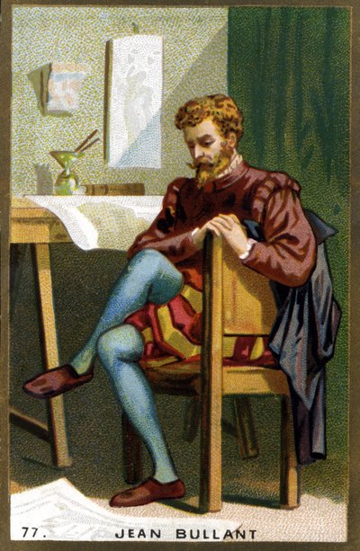 Portrait of Jean Bullant (1520 - 1578) French architect, designer and theorist. Chromolithography of the 19th century by Unknown artist