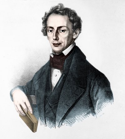 Portrait of Johann Christian Doppler, Austrian physicist. 19th century engraving. by Unknown artist