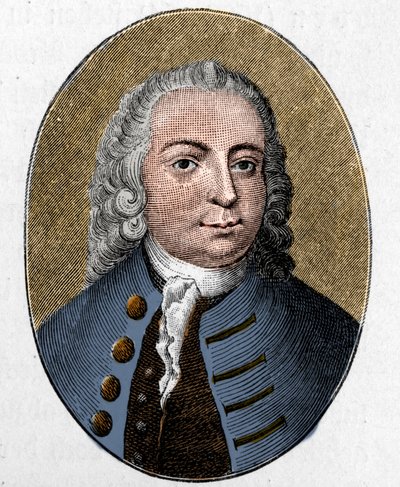Portrait of Johann Christian Gunther. German poet. Engraving. by Unknown artist