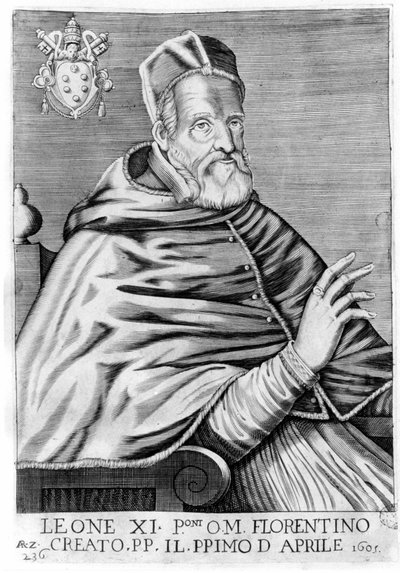 Portrait of Leo XI (Alexander of Medici) (1535 - 1605) by Unknown artist