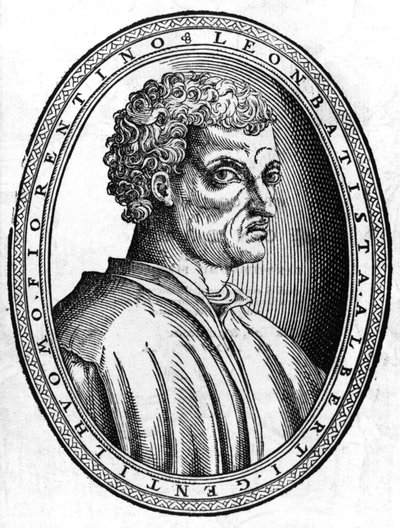 Portrait of Leon Battista Alberti (1404-1472), Italian humanist and architect by Unknown artist