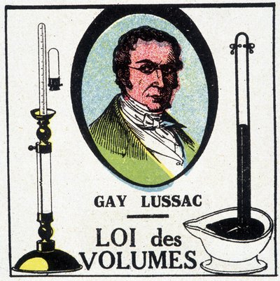 Portrait of Louis-Joseph Gay-Lussac (1778-1818), French physicist and chemist, represented with the law of volumes by Unknown artist