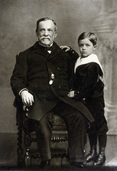 Portrait of Louis Pasteur (1822 - 1895) and His Grandson Louis Pasteur Vallery-Radot in 1893 by Unknown artist
