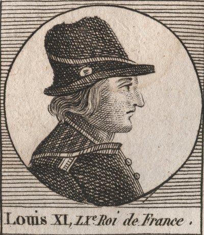 Portrait of Louis XI (1423-1483), King of France - Portrait of Louis XI of France (1423-1483), King of France - engraving from Instruction sur l