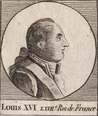Portrait of Louis XVI (1754-1793), King of France from 1774 to 1791, then King of the French from 1791 to 1792 - Louis XVI King of France and Navarre from 1774 until 1791, then King of the French from 1791 to 1792 - engraving from Instruction sur l