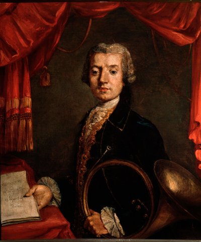 Portrait of Luigi Brizzi, Italian horn player by Unknown artist