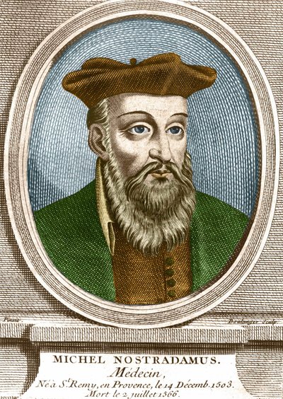 Portrait of Michel Nostradamus, doctor, born in Saint Remy de Provence on 14/12/1503 and died 02/07/1566 by Unknown artist