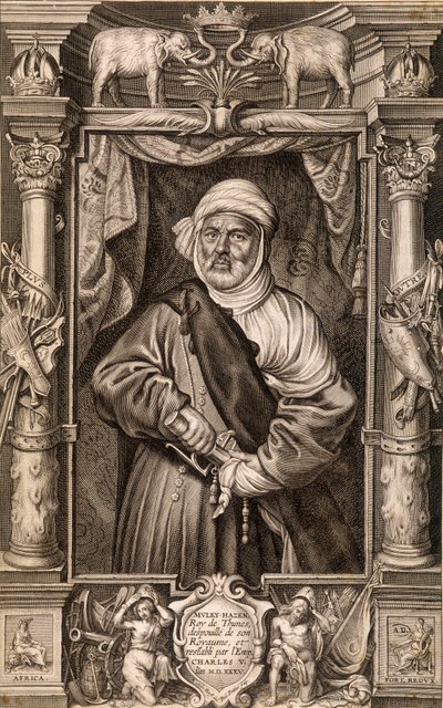 Portrait of Muley Hazen (Moorish King), King of Thunes Stripped of His Kingdom and Restored by Emperor Charles V, Tunisia 1535 by Unknown artist
