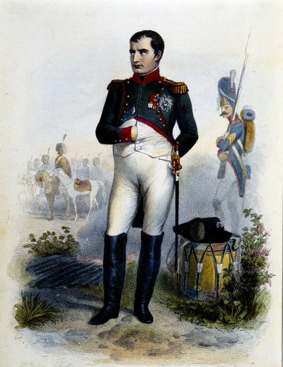 Portrait of Napoleon I. Engraving of the 19th century by Unknown artist