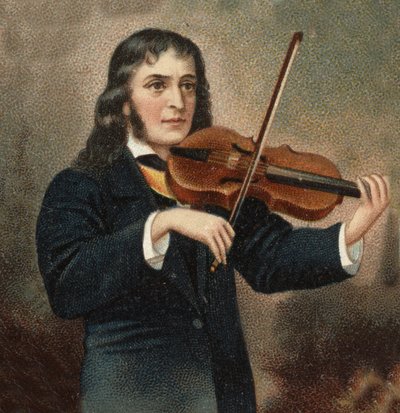 Portrait of Nicolo Paganini, Italian violinist by Unknown artist