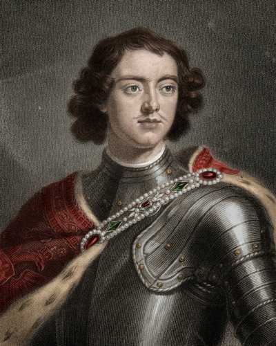 Portrait of Peter I The Great (1672-1725), Tsar of Russia - Peter the Great or Peter I (1672-1725) - Engraving - 19th Century by Unknown artist