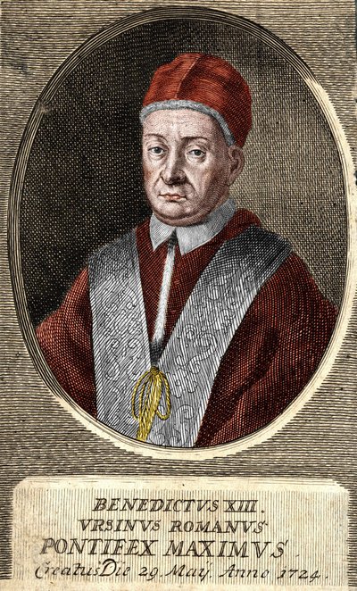 Portrait of Pope Benedict XIII (Vincenzo Maria Orsini) (1649 - 1730), 243rd Pope by Unknown artist