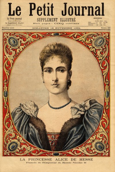 Portrait of Princess Alix of Hesse (or Alexandra of Hesse Darmstadt) by Unknown artist