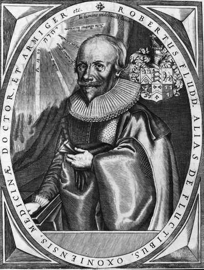 Portrait of Robert Fludd, English doctor and humanist. 18th century engraving by Unknown artist