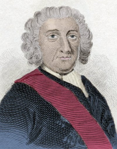 Portrait of Sir Peter Warren, English Admiral by Unknown artist