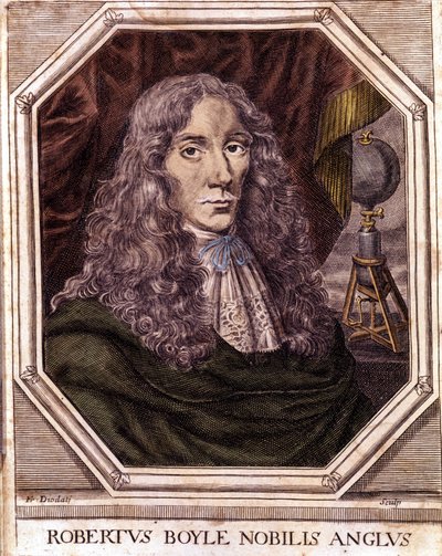 Portrait of Sir Robert Boyle (1627-1691), Anglo-Irish physicist and chemist by Unknown artist