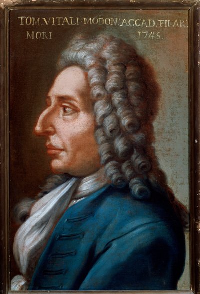 Portrait of Tommaso Antonio Vitali Modoni (1663-1745) Italian composer and violinist by Unknown artist