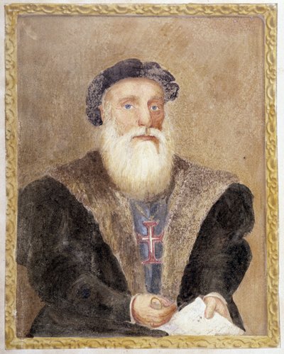 Portrait of Vasco de Gama - in The Life of Prince Henri of Portugal Surnamed the Navigator by Richard Henri Major by Unknown artist