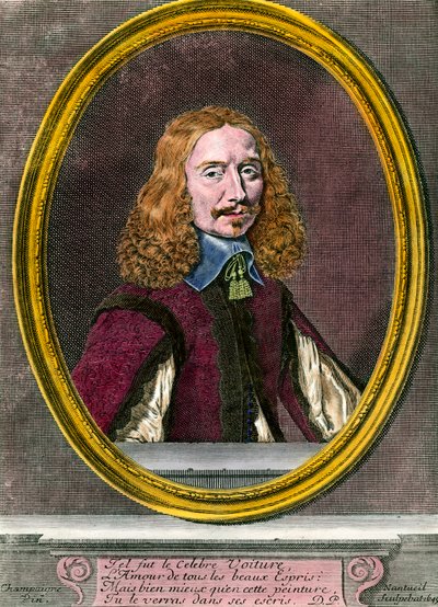 Portrait of Vincent Car, French writer (Engraving of the 18th century) by Unknown artist