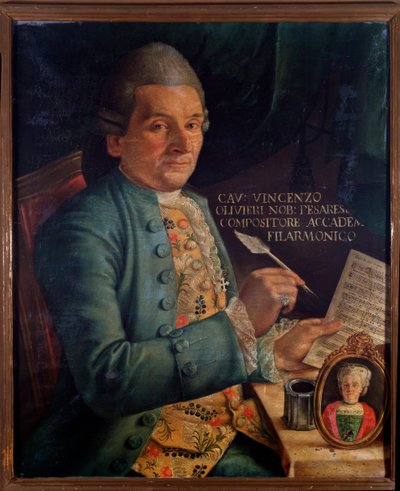Portrait of Vincenzo Olivieri, Italian composer by Unknown artist