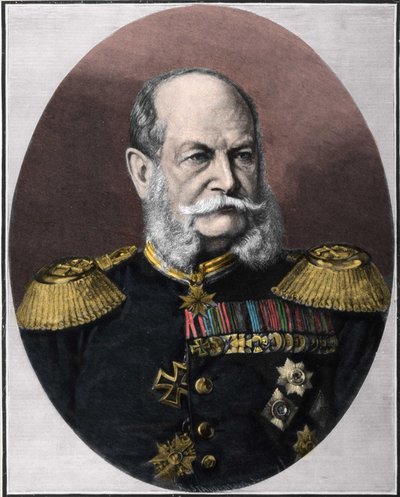 Portrait of William I (1797-1888), King of Prussia and Emperor of Germany. Engraving from the end of the 19th century. by Unknown artist