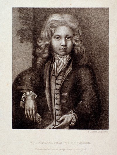 Portrait of Wolfgang Amadeus Mozart as a Child (engraving) by Unknown artist