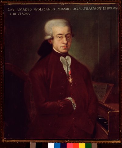 Portrait of Wolfgang Amadeus Mozart at 21 by Unknown artist