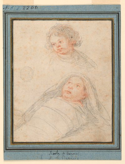 Portrait of a Boy and a Swaddled Child by Unknown artist