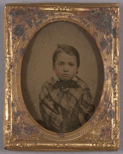 Portrait of a Little Boy in Checkered Coat and Bow Tie by Unknown artist