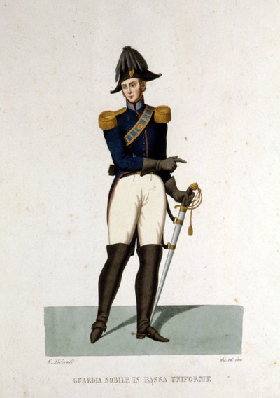 Portrait of a member of the noble guard of the Vatican State. by Unknown artist
