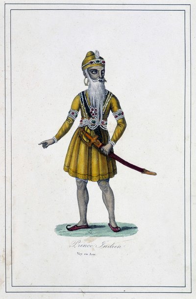 Portrait of an Indian Prince in traditional habit - in 