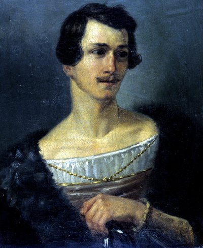 Portrait of the Italian tenor Domenico Donzelli in “La Norma” by Vincenzo Bellini. Anonymous painting, Museo della Scala, Milan. by Unknown artist