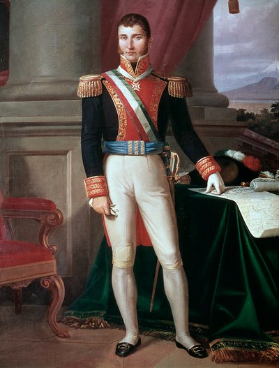 Portrait of the Mexican Emperor Agustin Iturbide (1783-1824). Anonymous painting, ca. 1821 by Unknown artist