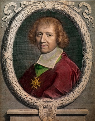 Portrait of the Churchman Francois de Harlay, Abbe of Jumieges (1625-1695). Engraving of the 17th Century. Paris, Musee Carnavalet by Unknown artist