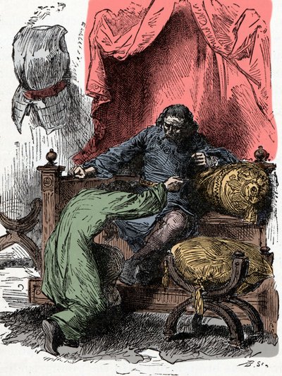 Prince Henry offers his life when his father doubts his loyalty upon returning the crown - Prince Henry (also known as Bolingbroke, Henry IV of England) by Unknown artist