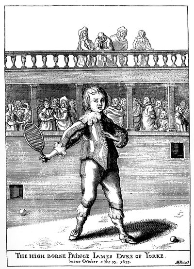 Prince James, Duke of York (1633-1701) playing palm game, later James II of England - in 