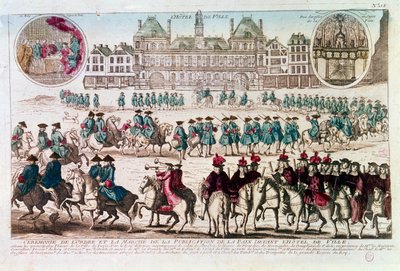 Procession on the Occasion of the Peace Publication Ceremony in Front of the Town Hall by Unknown artist