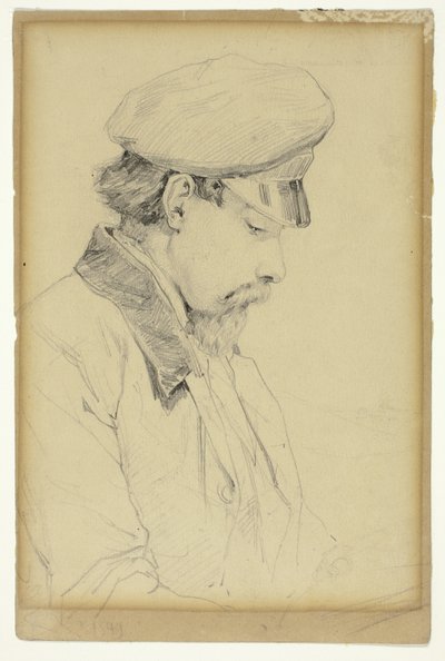 Profile Portrait of a Man Wearing a Cap by Unknown artist