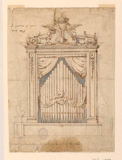 Project: The elevation of an organ case by Unknown artist