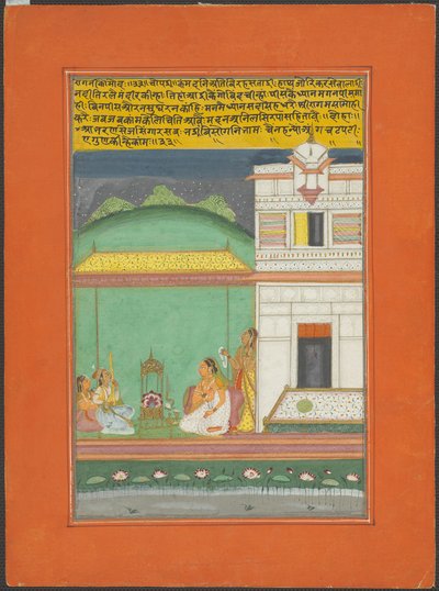 Ragini Kamod, Page from a Jaipur Ragamala Set by Unknown artist