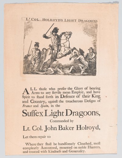 Recruiting poster for Lieutenant-Colonel Holroyd