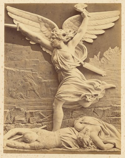 Relief Sculpture of Winged Figure with Dagger by Unknown artist