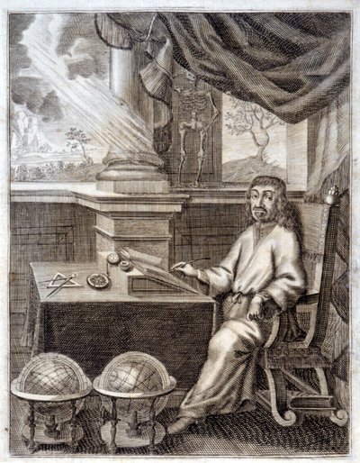 René Descartes in His Office with Scientific Equipment by Unknown artist