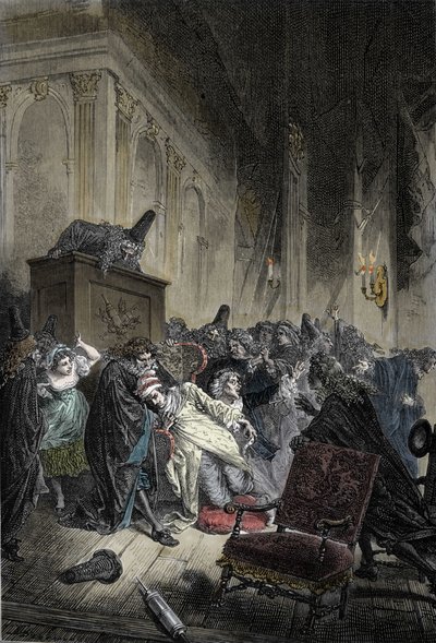 Death of Jean-Baptiste Poquelin, Known as Moliere (1622-1673), During a Performance of 