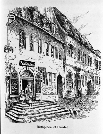 Representation of the house where George Frederick Handel was born. by Unknown artist