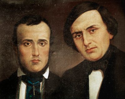Portrait of Attilio and Emilio Bandiera by Unknown artist